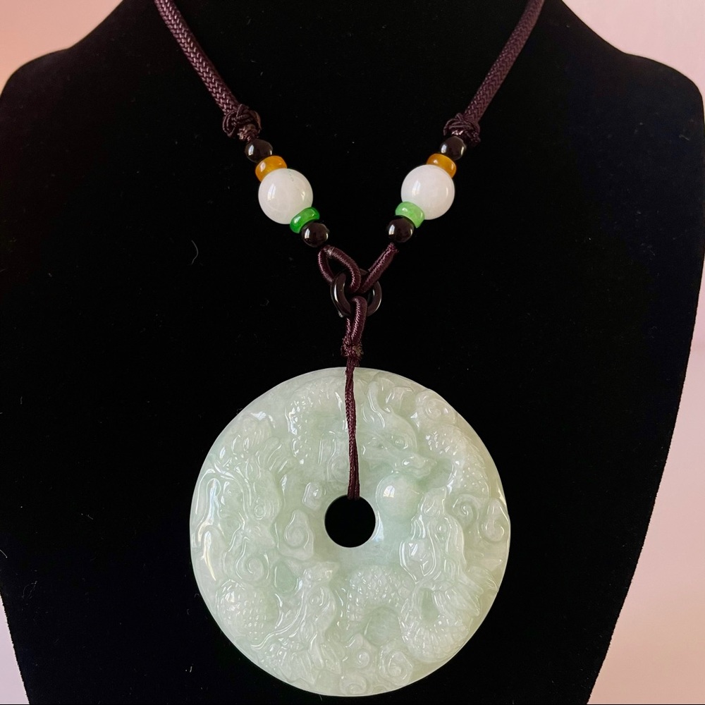 Certified Natural Burmese Jadeite Jade Pendant